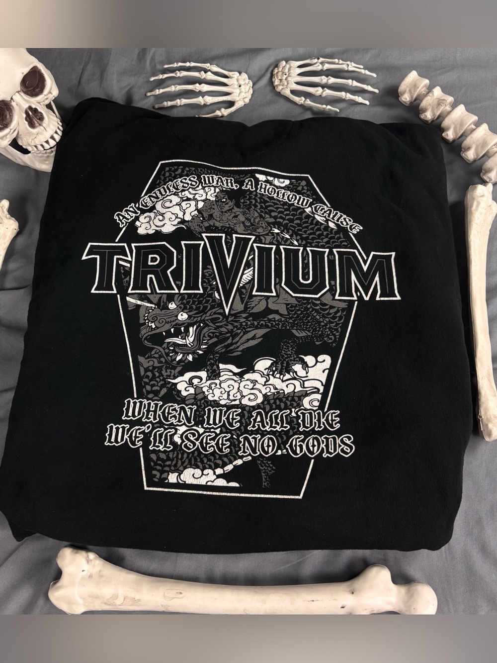 Trivium Court of the Dragon Era Zip Hoodie 3XL Black Metalcore Band Merch